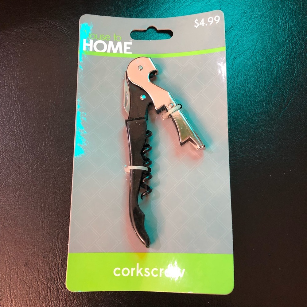 HOUSE TO HOME METAL CORKSCREW PULLER BLACK